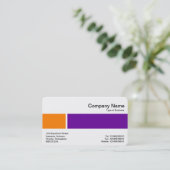 中間バンド – 2トーン02 – オレンジと紫 名刺 (スタンド正面)