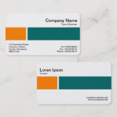 中間バンド – 2トーン02 – オレンジと緑 名刺 (正面/裏面)