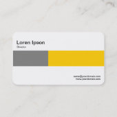 中間バンド – 2トーン – グレーとオレンジ 名刺 (裏面)