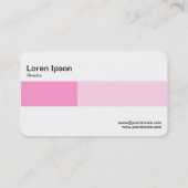 中間バンド – 2トーン – ピンクの濃淡 名刺 (裏面)