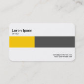 中間バンド – 2トーン – 琥珀とダークグレー 名刺 (裏面)