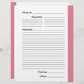 中間ピンクの両面レシピページ (正面/裏面)