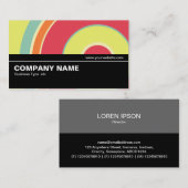 中間地点V2 018 – 円カラフル01 名刺 (正面/裏面)