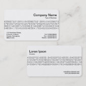 中間帯 – 乱数 名刺 (正面/裏面)