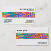 中間帯 – 波カラフル数 名刺 (正面/裏面)