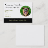 中間犬は歯を暴露します 名刺 (正面/裏面)