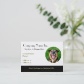 中間犬は歯を暴露します 名刺 (スタンド正面)