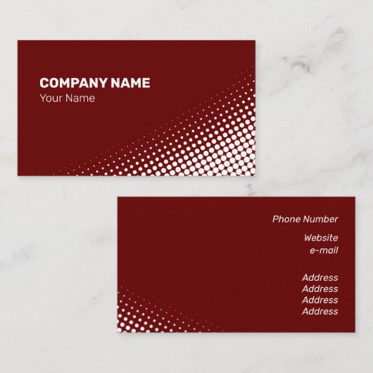 中間白ハーフトーン効果 名刺 (正面/裏面)