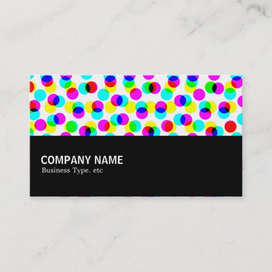 中間部 – カラーハーフトーンパターン 名刺 (正面)