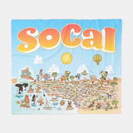 中間SoCal フリースブランケット