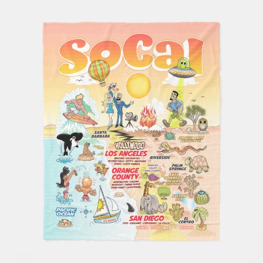 中間SoCal フリースブランケット (正面)