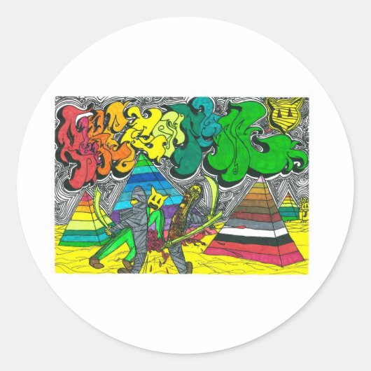 中陰性狼狽ミイラ ラウンドシール (正面)