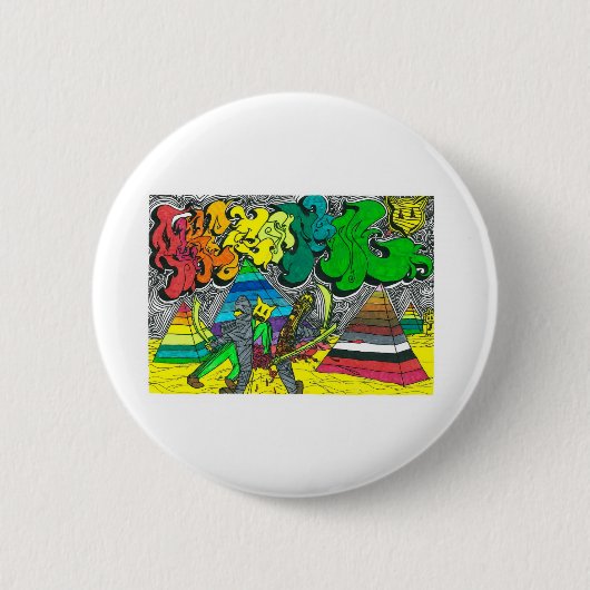 中陰性狼狽ミイラ 缶バッジ (正面)