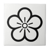 中陰梅の花 タイル (正面)