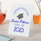 中青モダンエレガントミニマル卒業キャップ 台座サイン (インサイチュ)