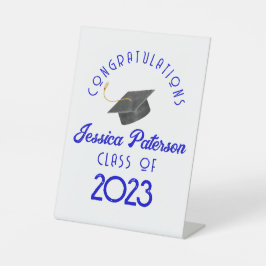 中青モダンエレガントミニマル卒業キャップ 台座サイン