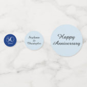 中青淡い色の50周年記念テーブルデコレーション コンフェッティ (裏面)