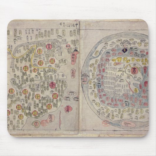 中韓世界地図 マウスパッド (正面)
