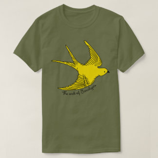 中風の黄色い鳥のTシャツの終わり Tシャツ