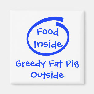 中食糧、どん欲な脂肪質のPigOutside マグネット