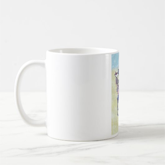 中高年入浴ビーチ美しいコーヒーマグ コーヒーマグカップ (左)