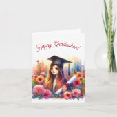 中高生が幸せな卒業 カード (正面)