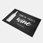 中黒板のワイン ドアマット (アングル)