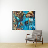 中（50インチx 60インチ）タペストリーMermaid タペストリー (インサイチュ(横))