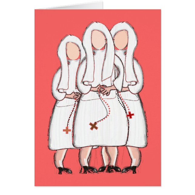 中Jeanne Juganの尼僧の芸術のカードブランク (正面)