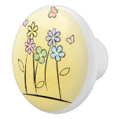 串に刺された花セラミックプルまたはノブ セラミックノブ (右)