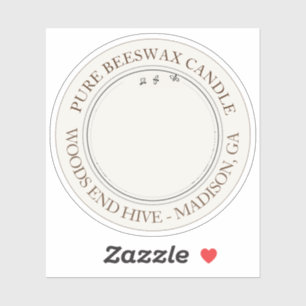 串付きビーズワックスキャンドルラベル シール