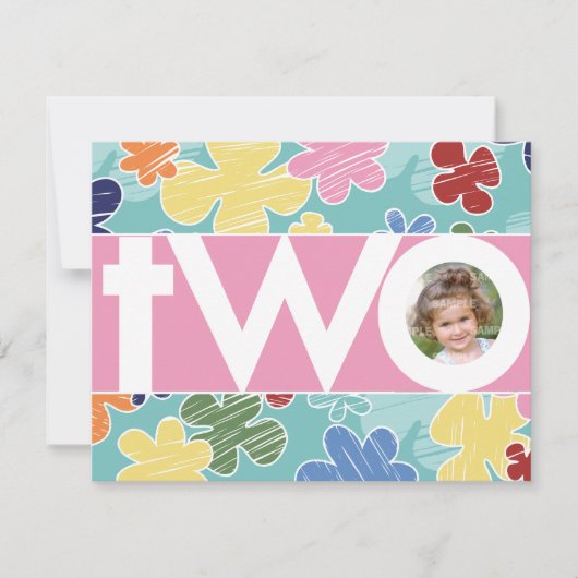 串木花第2誕生日招待状 招待状 (正面)