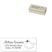 丸々としたマンガのホエールアドレス ラバースタンプ (押印)