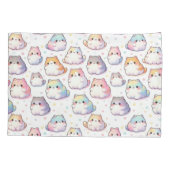 丸々とした猫漫画 枕カバー (裏面-左)