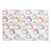 丸々とした猫漫画 枕カバー (正面左)