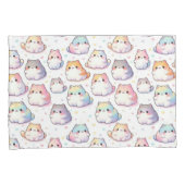 丸々とした猫漫画 枕カバー (正面右)