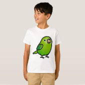 丸々とした白い翼のインコ Tシャツ (正面フル)