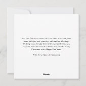 丸いお洒落写真の冬のクリスマスグリーティング シーズンカード (裏面)