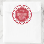 丸いちご保存用またはジャムびん食品ラベル ラウンドシール (バッグ)