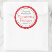 丸いちご保存用またはジャムびん食品ラベル ラウンドシール (バッグ)