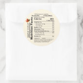 丸いアイボリーメープルシロップ栄養の事実と葉 ラウンドシール (バッグ)