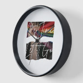 丸いアクリルの壁時計ちょうどそれを手放す時間だ 壁時計 (傾斜)