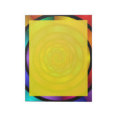 丸いアサイケデリックモダンートとフラクタルアート ノートパッド (回転)