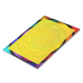 丸いアサイケデリックモダンートとフラクタルアート ノートパッド (アングル)