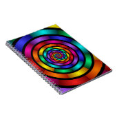 丸いアサイケデリックモダンートとフラクタルアート ノートブック (右側)