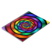 丸いアサイケデリックモダンートとフラクタルアート ノートブック (左側)