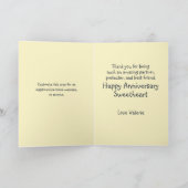 丸いアヒル池芸術を愛する記念日 カード (内部)