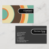 丸いエッジラベルカラフル – 円02 名刺 (正面/裏面)