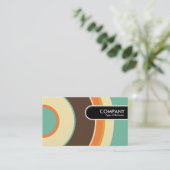 丸いエッジラベルカラフル – 円02 名刺 (スタンド正面)