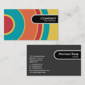 丸いエッジラベルカラフル – 円05 名刺 (正面/裏面)